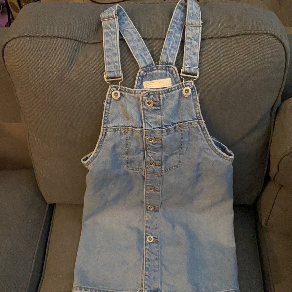 Medium Wash Denim Zara Skirt Overall